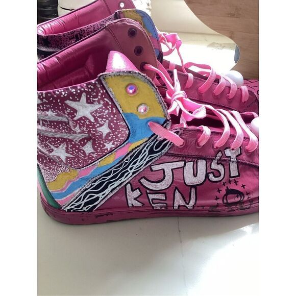 Kenneth Cole Reaction Hand Painted Barbie Core Ken Shoes Sz 12 - Picture 9 of 13